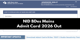 NID BDes Mains Admit Card 2026 Out; Download Studio Test Hall Ticket, Exam Date Soon